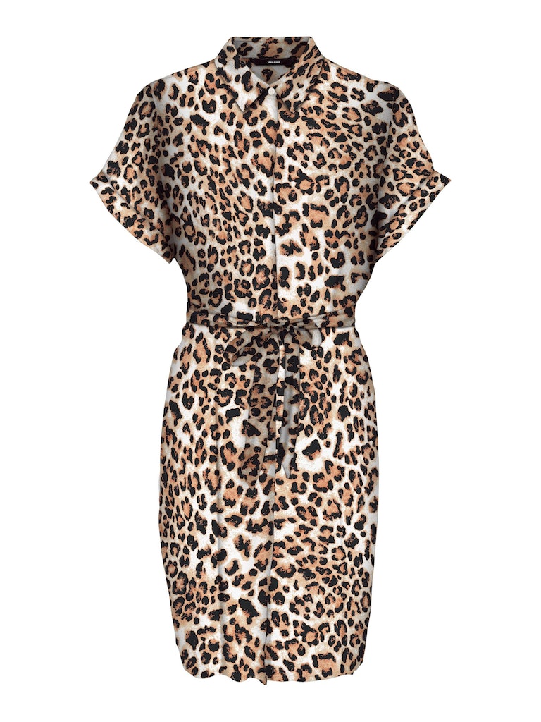 Jurken korte mouw bruin VERO MODA
