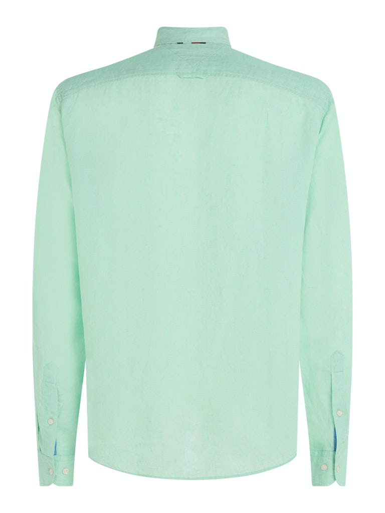Hemden lange mouw groen Tommy Hilfiger