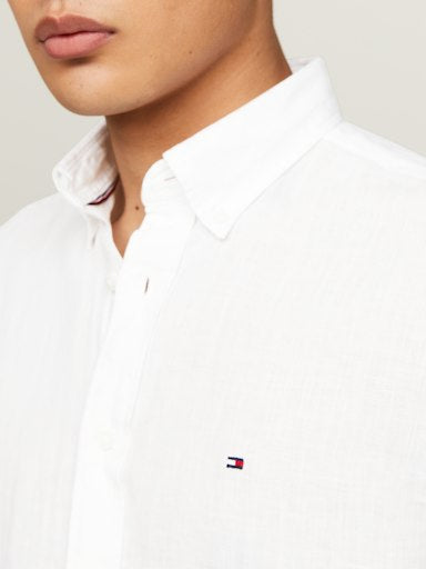 Hemden korte mouw wit Tommy Hilfiger