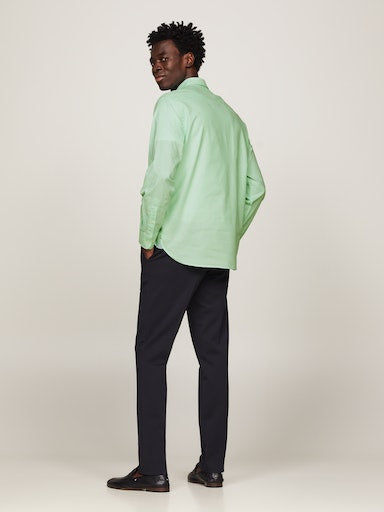 Hemden lange mouw groen Tommy Hilfiger