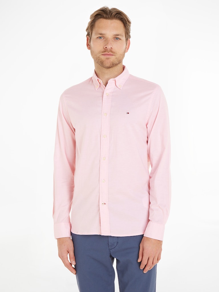 Hemden lange mouw roze Tommy Hilfiger