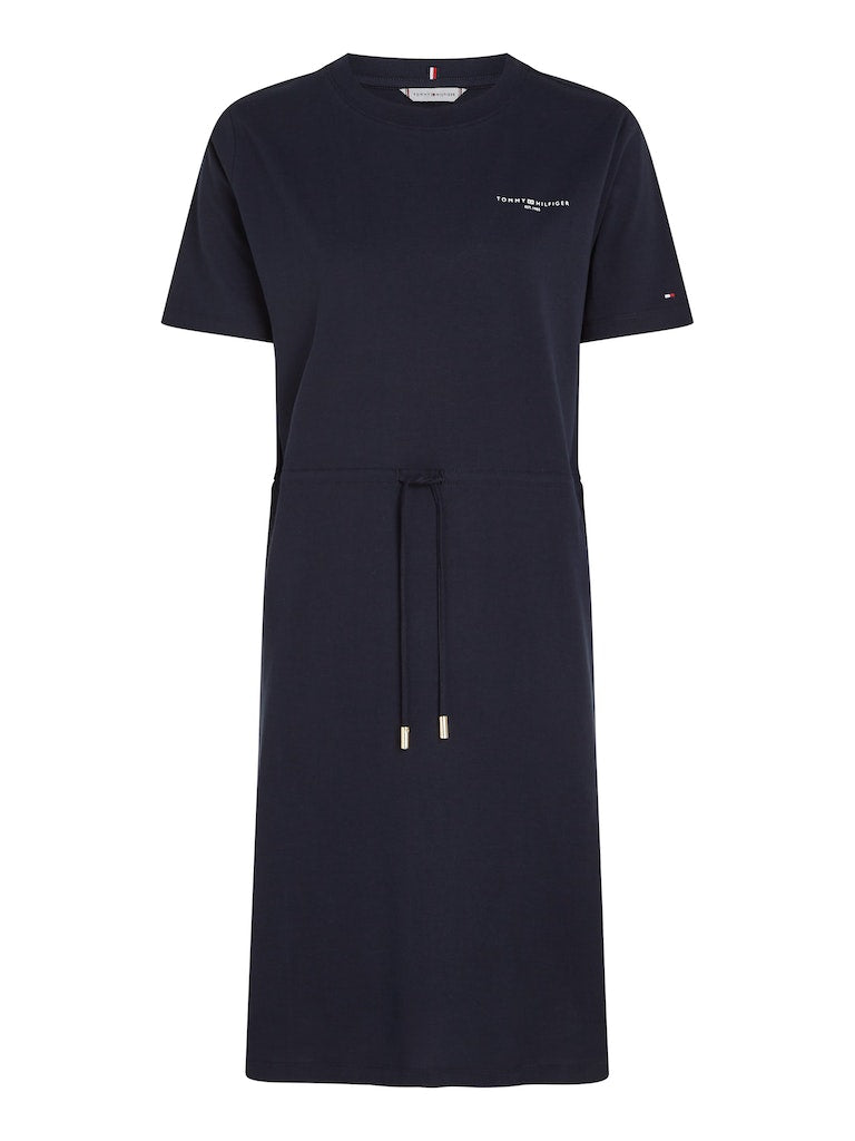 Jurken korte mouw navy Tommy Hilfiger