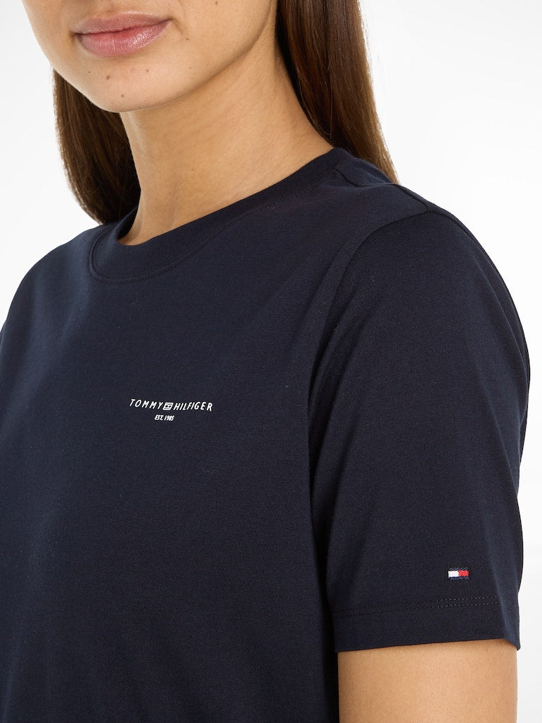 Jurken korte mouw navy Tommy Hilfiger