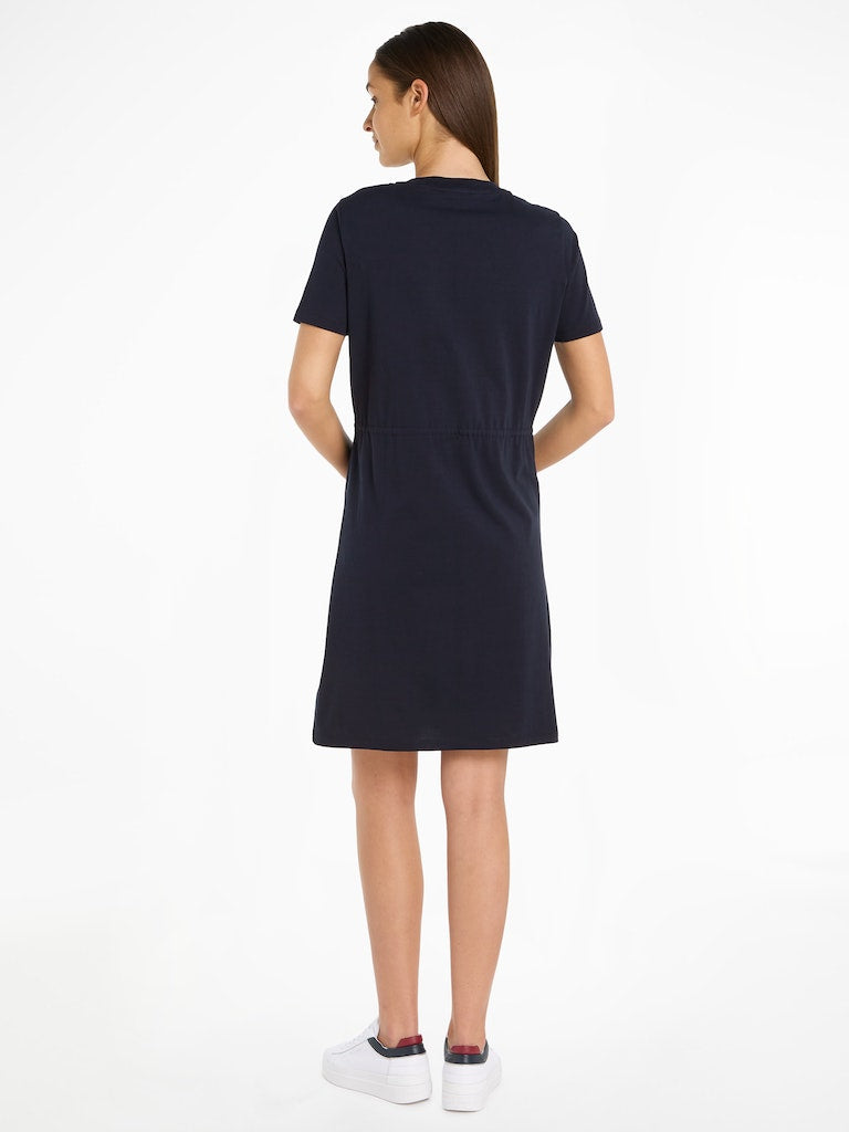 Jurken korte mouw navy Tommy Hilfiger