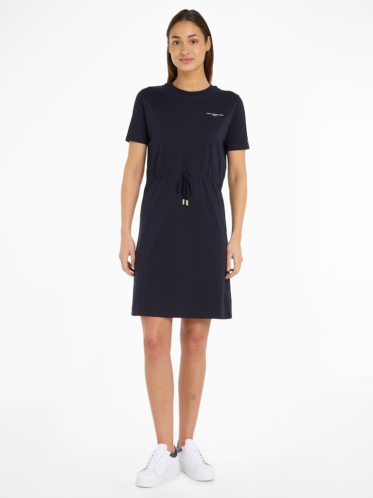 Jurken korte mouw navy Tommy Hilfiger
