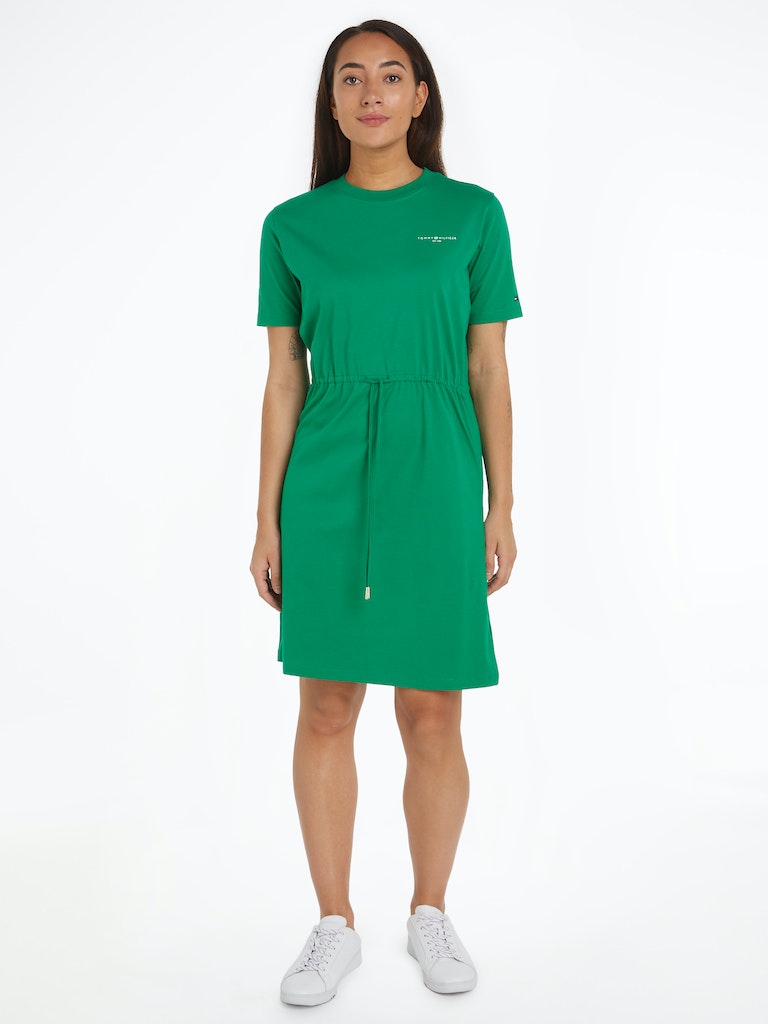Jurken korte mouw groen Tommy Hilfiger