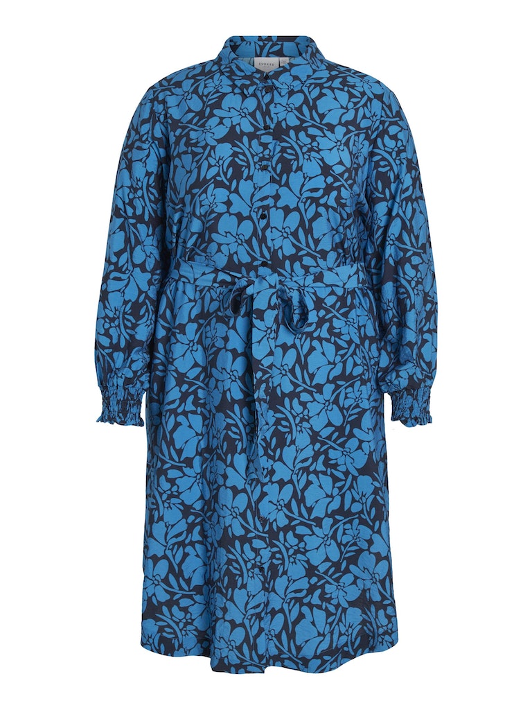 Jurken lange mouw blauw EVOKED VILA