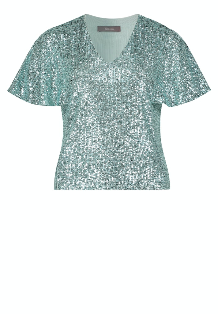 Blouses korte mouw groen Vera Mont