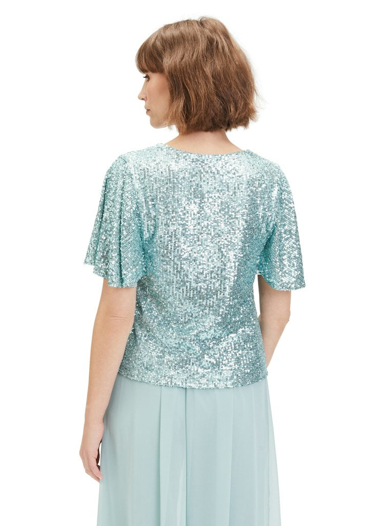 Blouses korte mouw groen Vera Mont