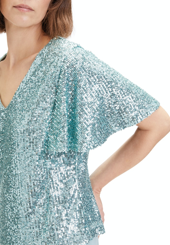 Blouses korte mouw groen Vera Mont