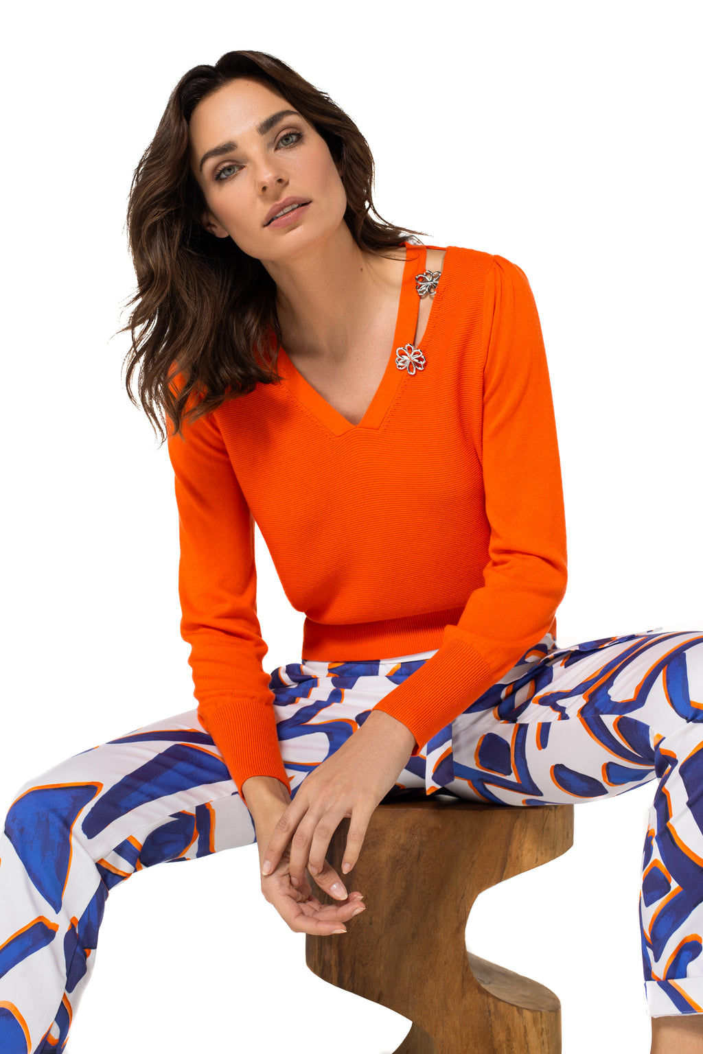 Pulls oranje Caroline Biss