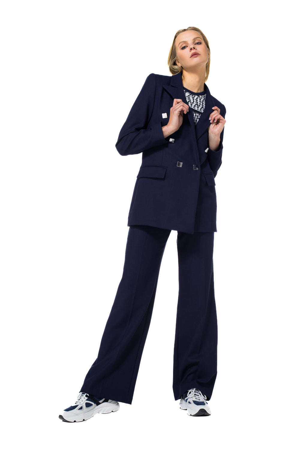 Broeken navy Caroline Biss