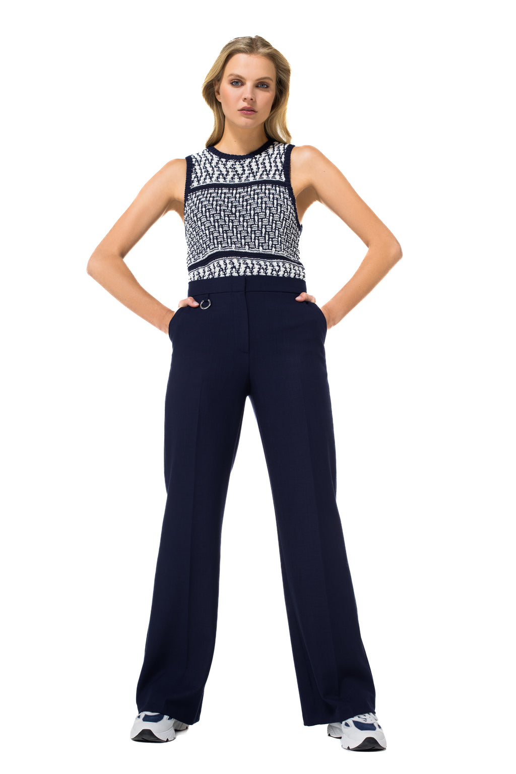 Broeken navy Caroline Biss