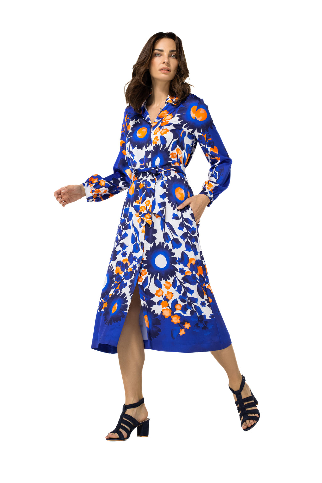 Jurken lange mouw multicolor Caroline Biss