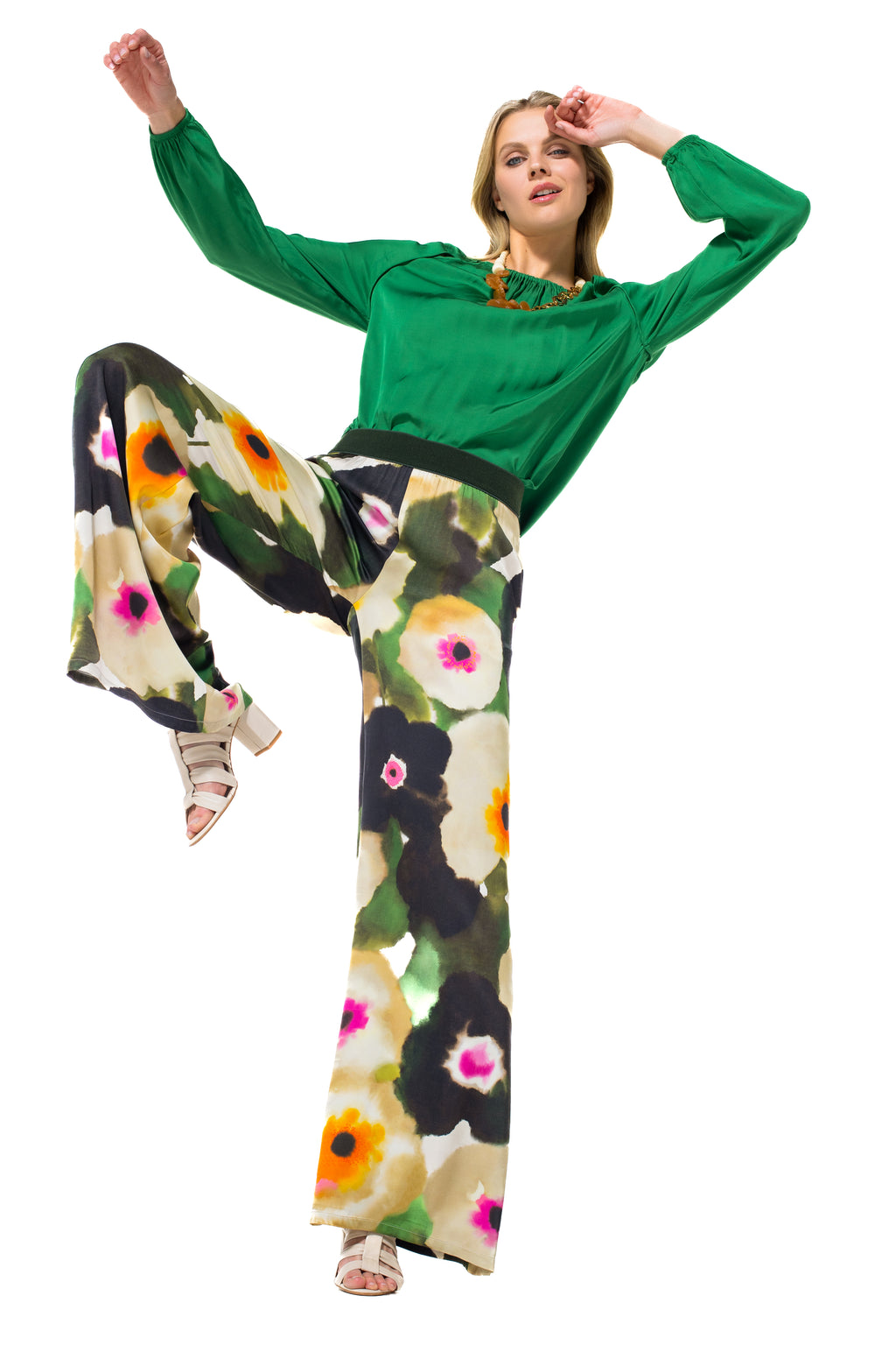 Blouses lange mouw groen Caroline Biss