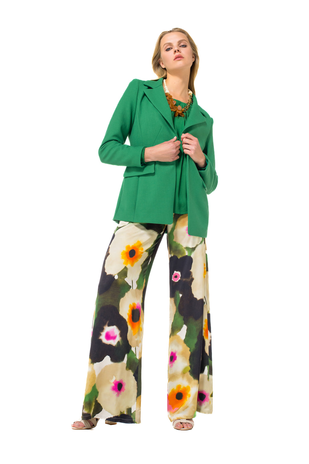 Blouses lange mouw groen Caroline Biss