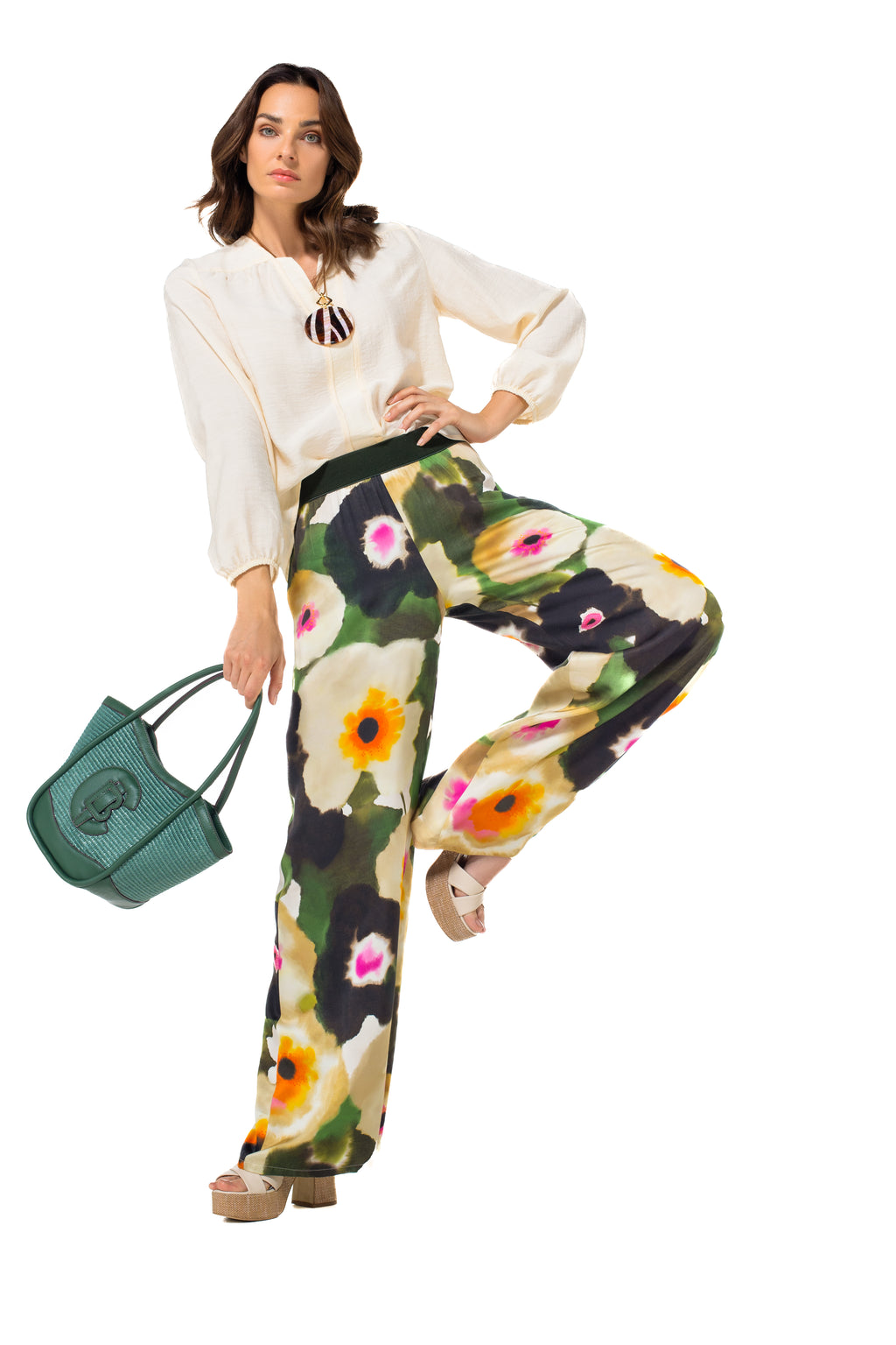 Blouses lange mouw beige Caroline Biss