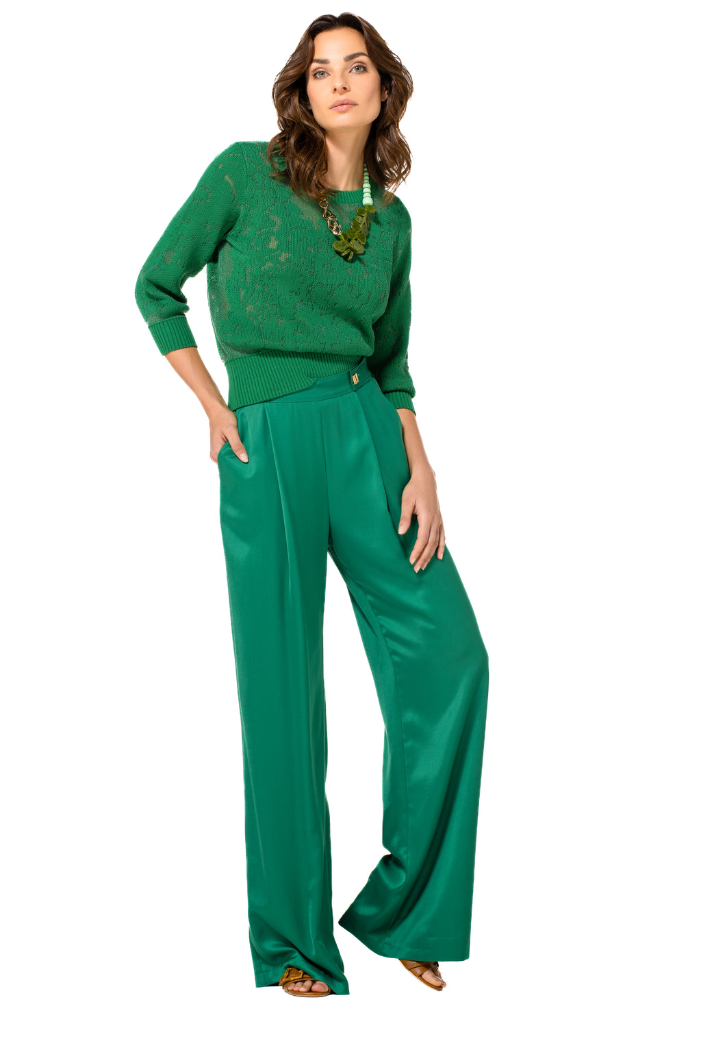 Pulls groen Caroline Biss