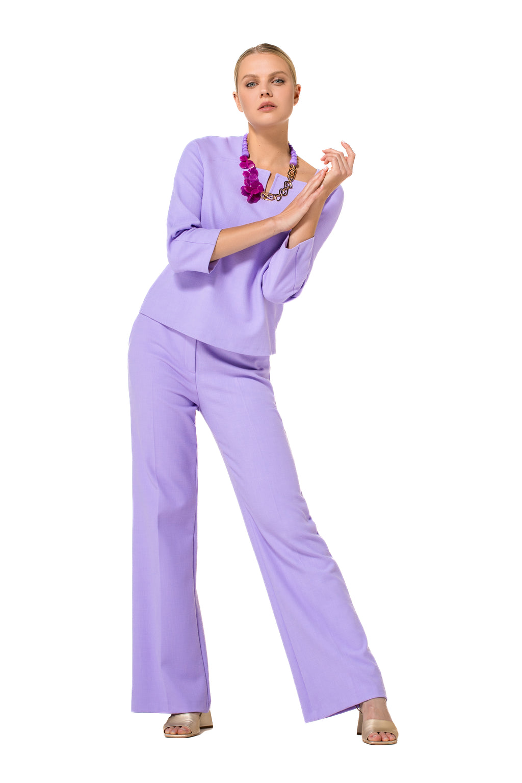 Blouses lange mouw paars Caroline Biss