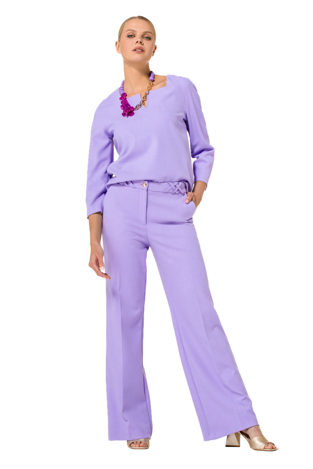 Blouses lange mouw paars Caroline Biss