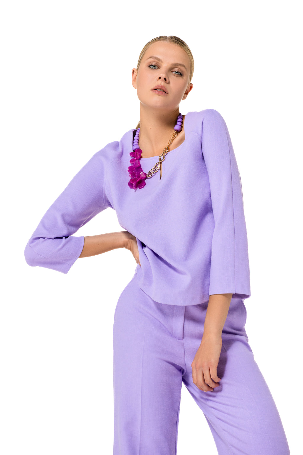 Blouses lange mouw paars Caroline Biss
