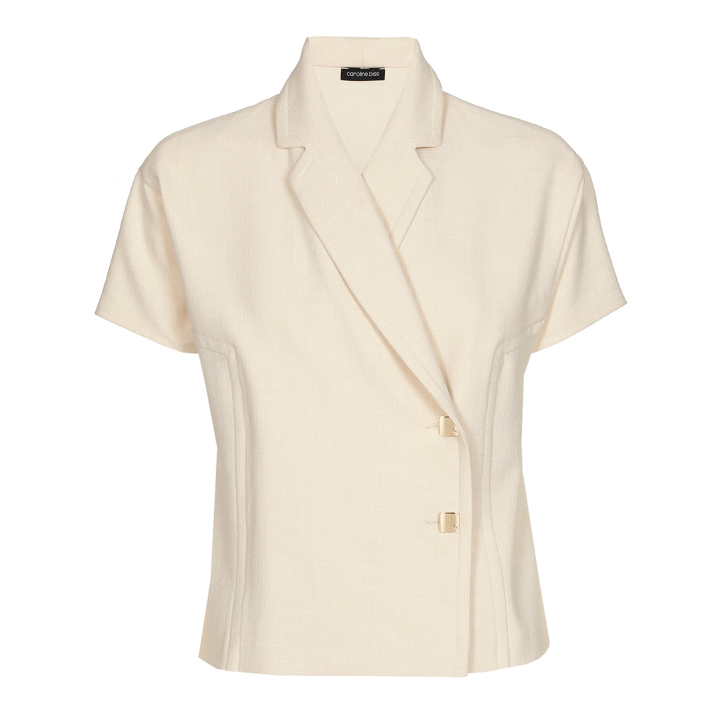 Blouses korte mouw beige Caroline Biss