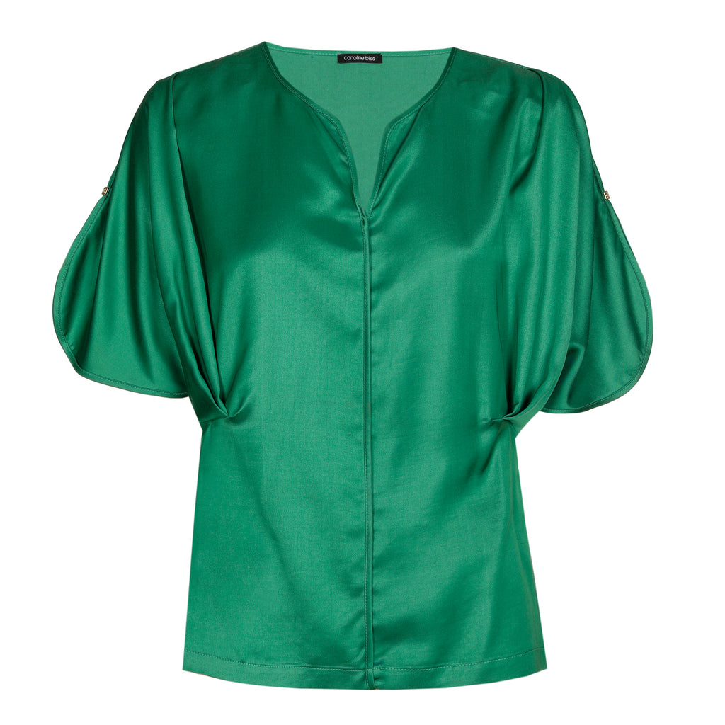 Blouses korte mouw groen Caroline Biss
