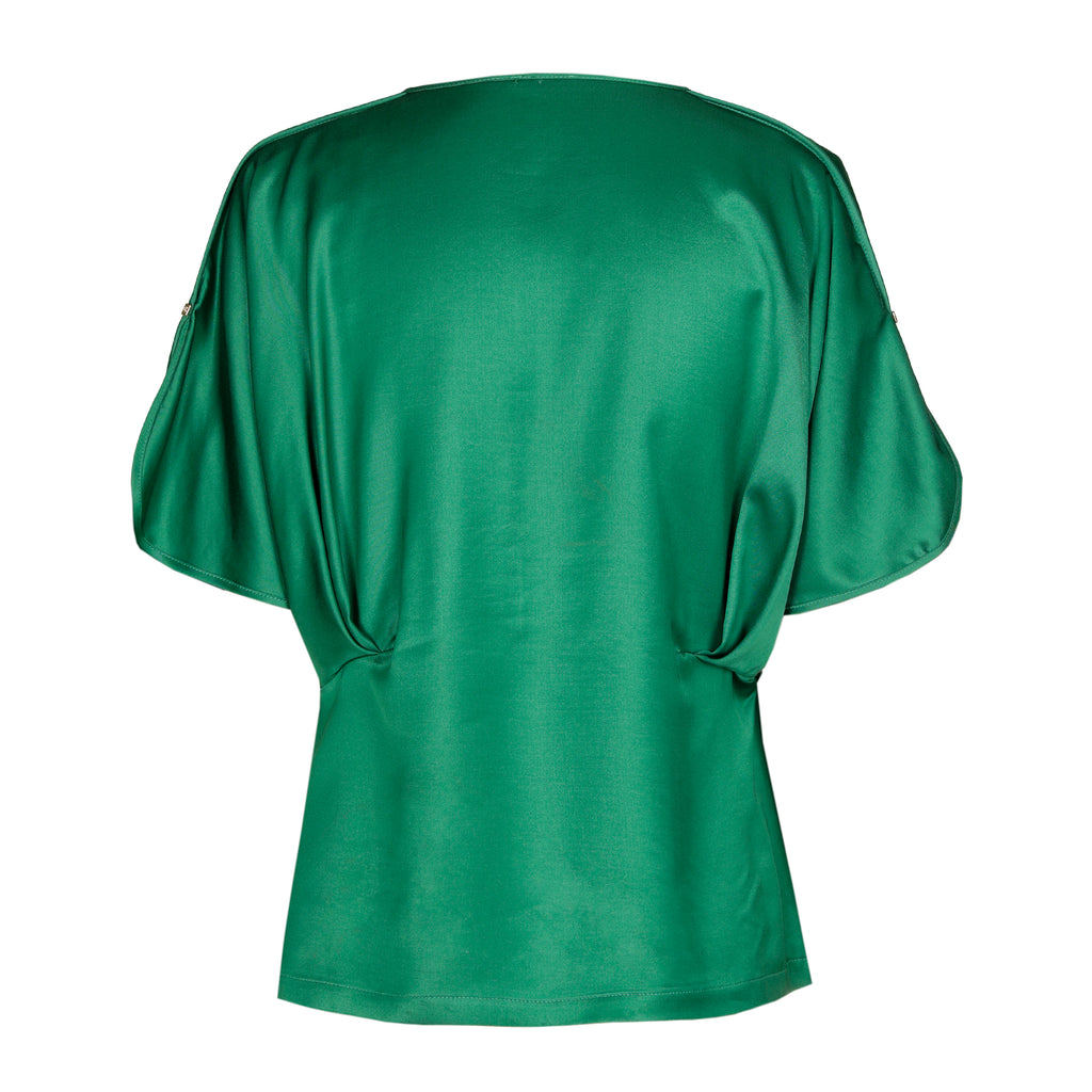 Blouses korte mouw groen Caroline Biss