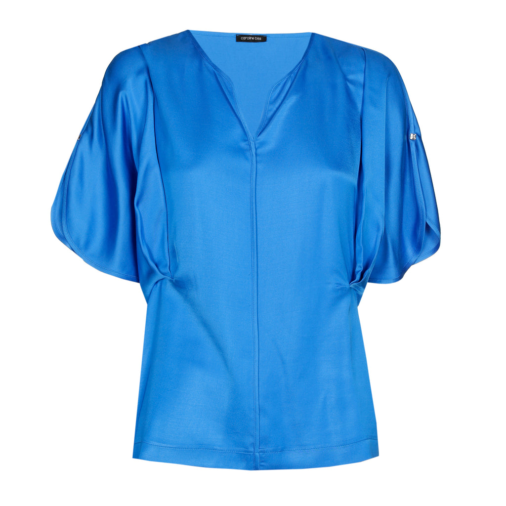 Blouses korte mouw blauw Caroline Biss