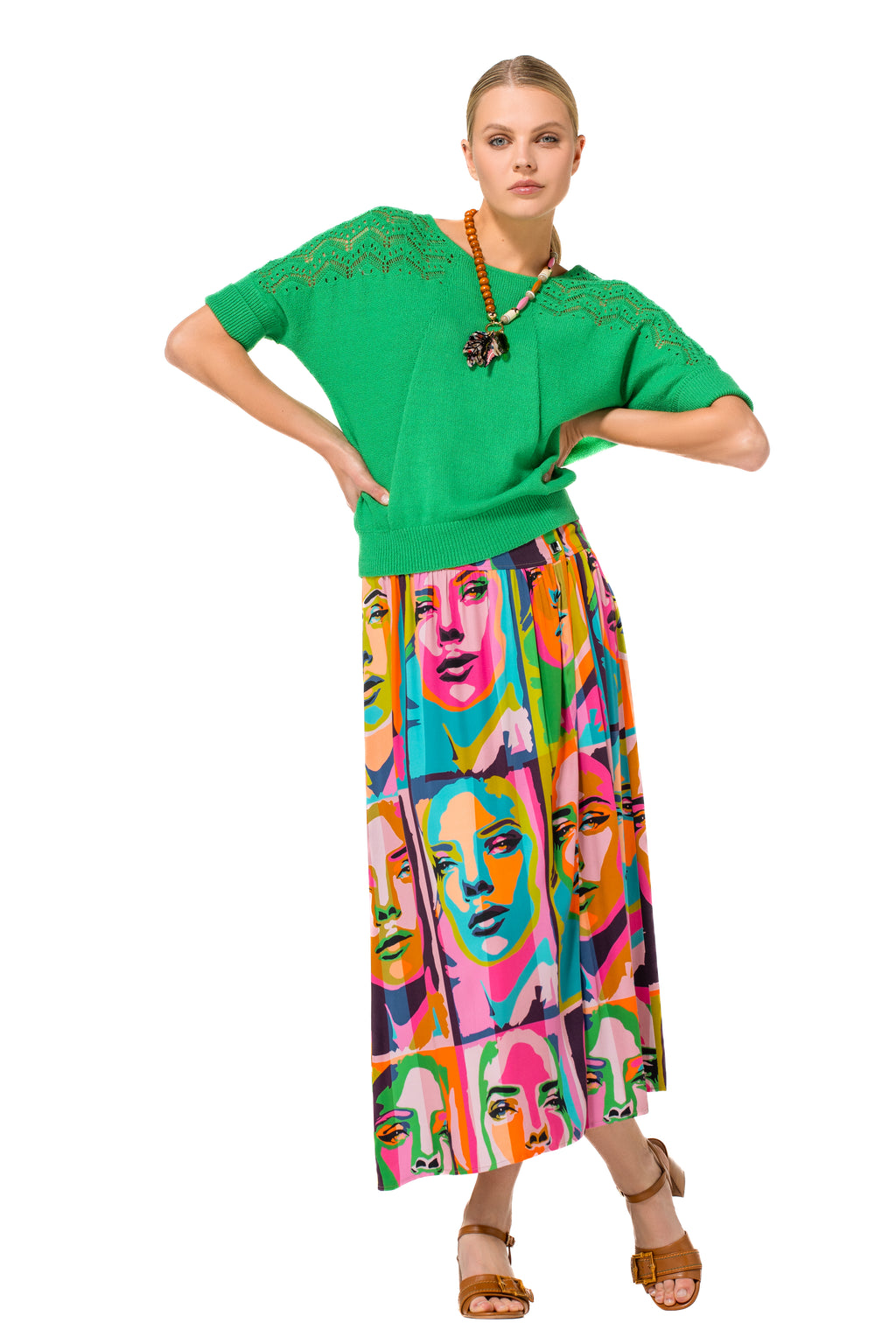 Pulls groen Caroline Biss