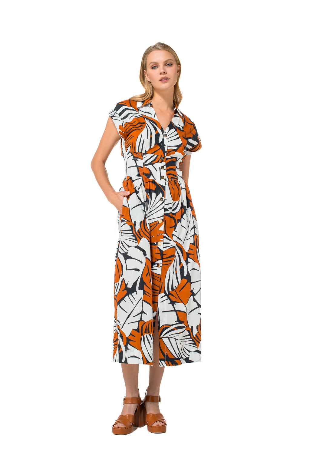 Jurken korte mouw multicolor Caroline Biss