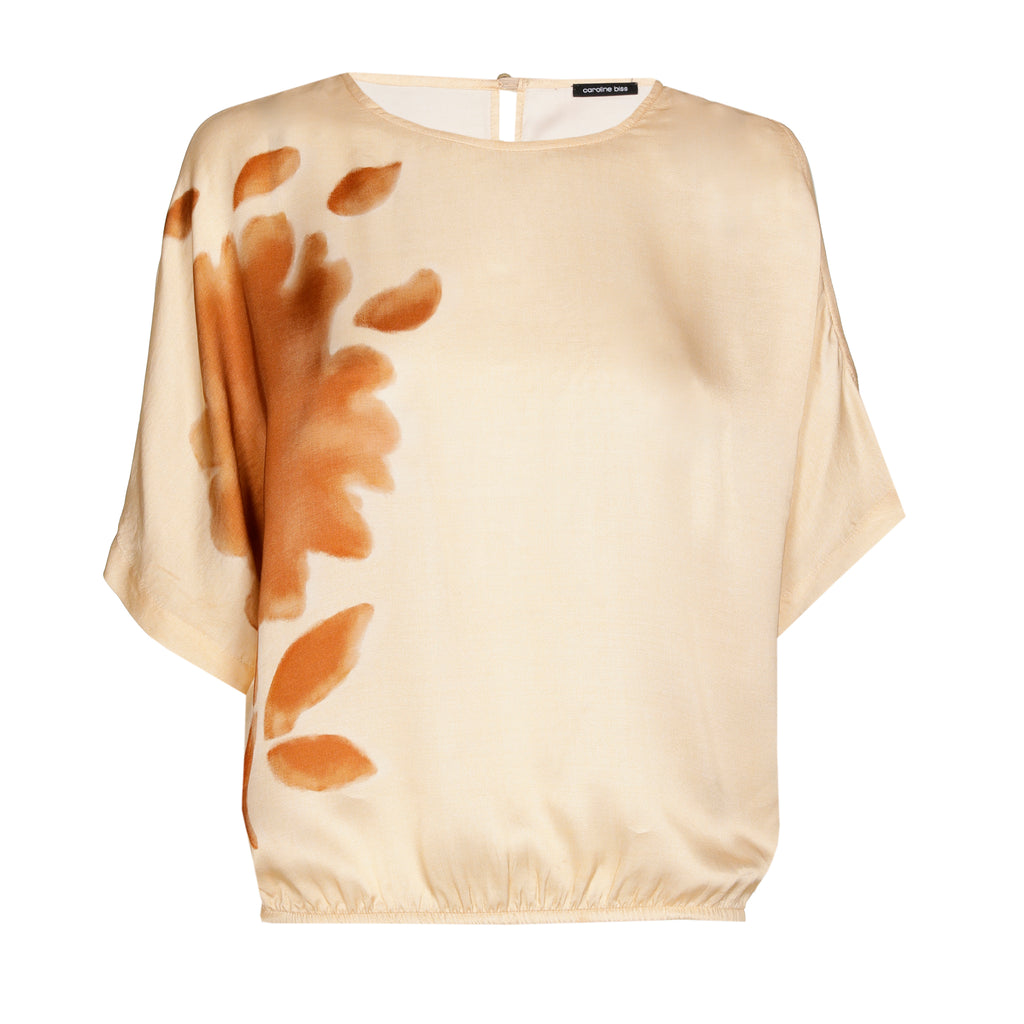 Blouses korte mouw beige Caroline Biss
