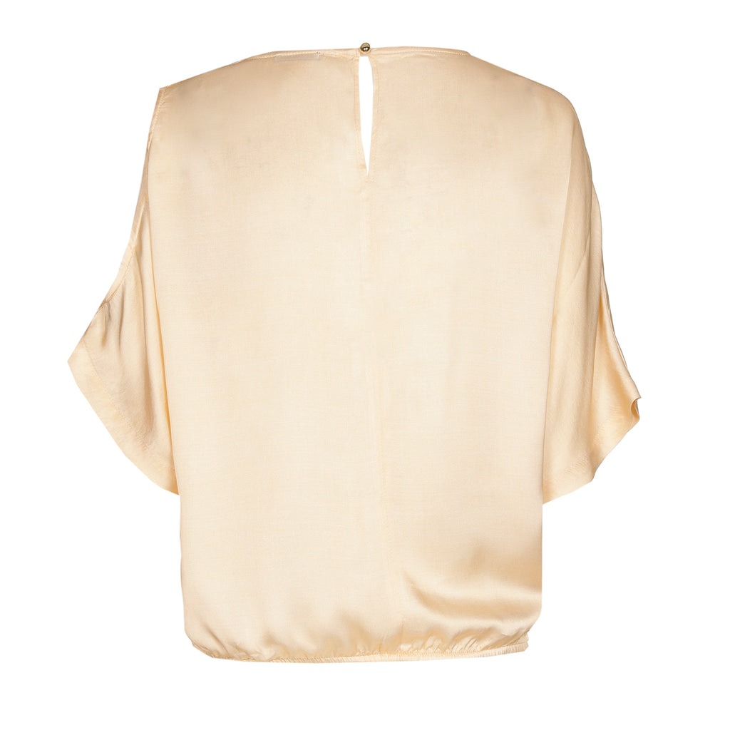 Blouses korte mouw beige Caroline Biss