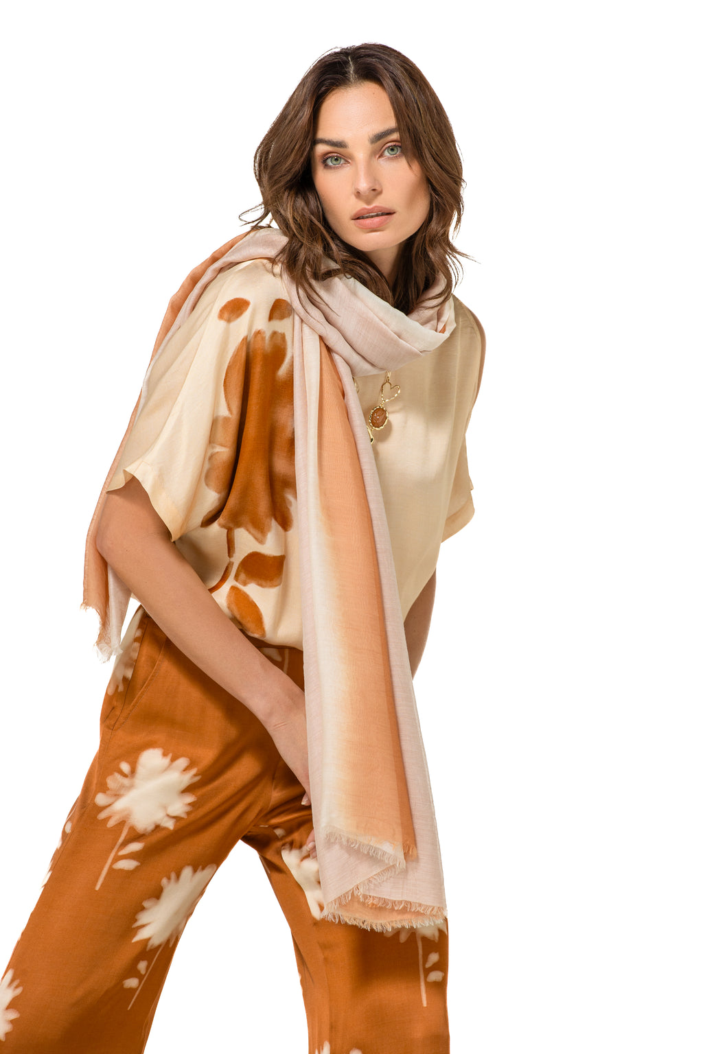 Blouses korte mouw beige Caroline Biss