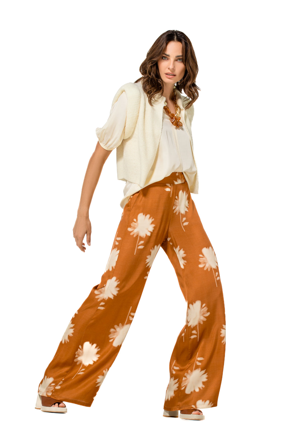 Blouses lange mouw beige Caroline Biss