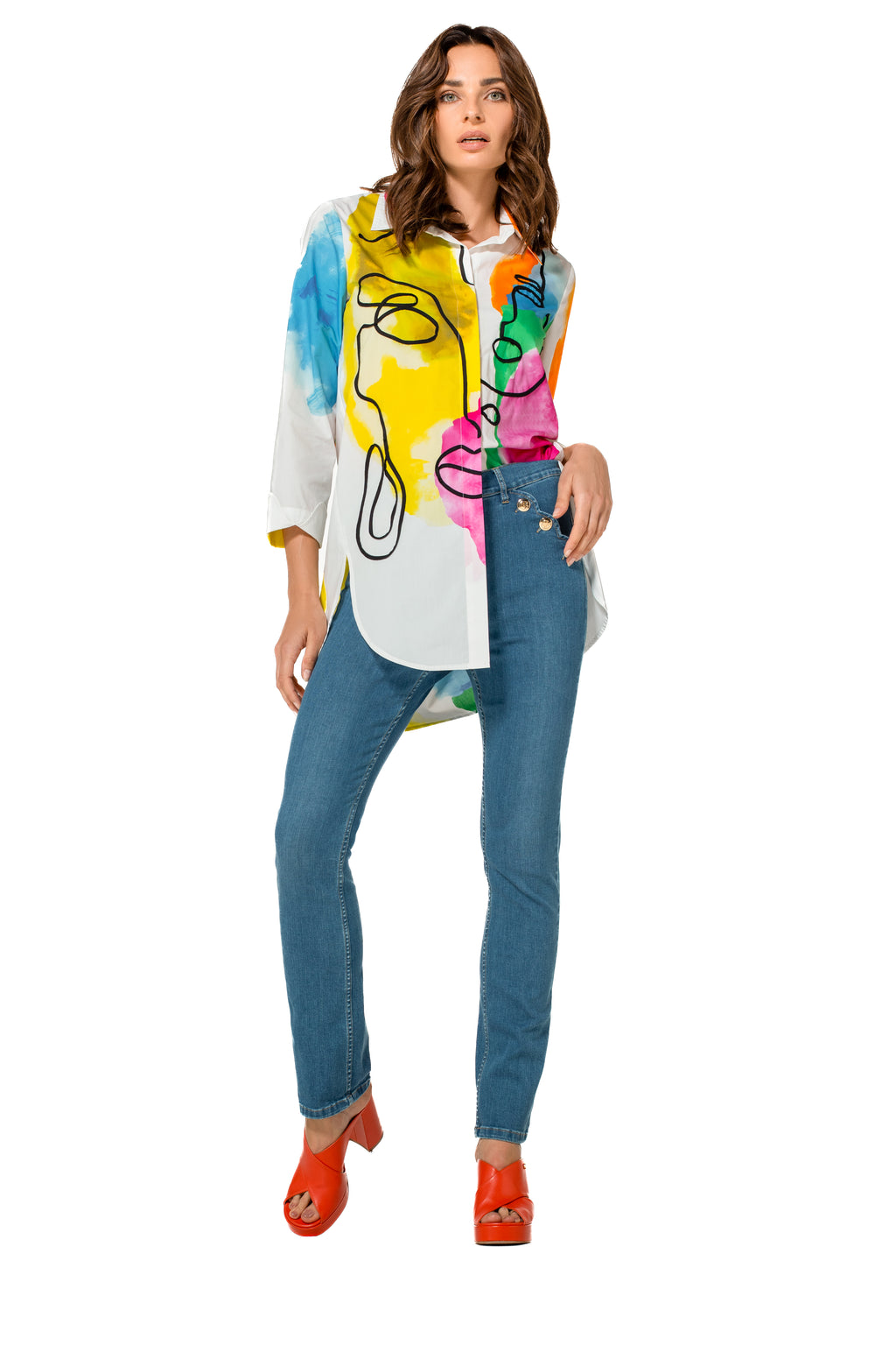 Blouses lange mouw multicolor Caroline Biss