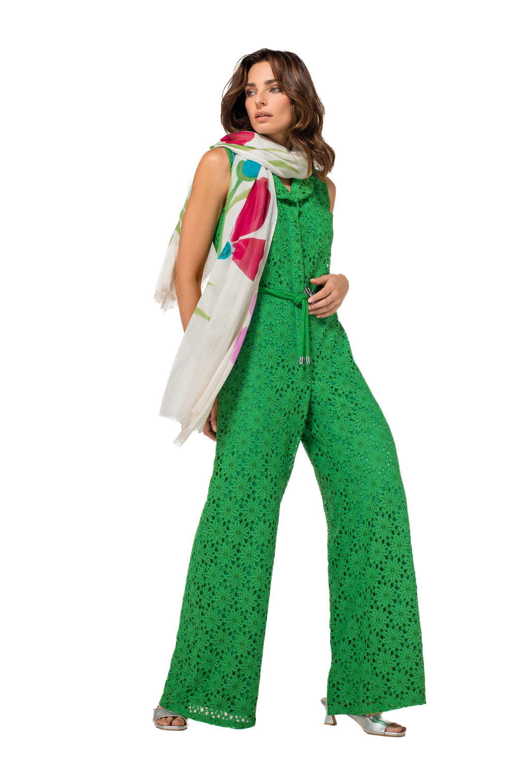 Jumpsuits korte mouw groen Caroline Biss