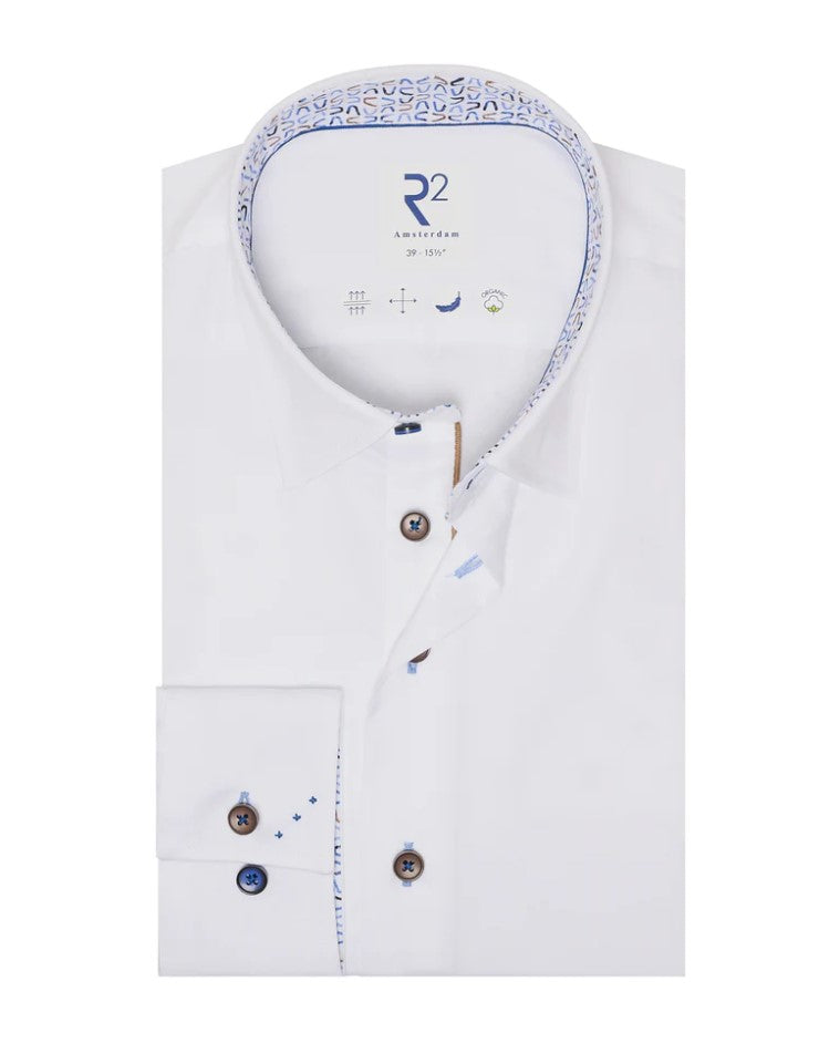 Hemden lange mouw wit R2 Amsterdam