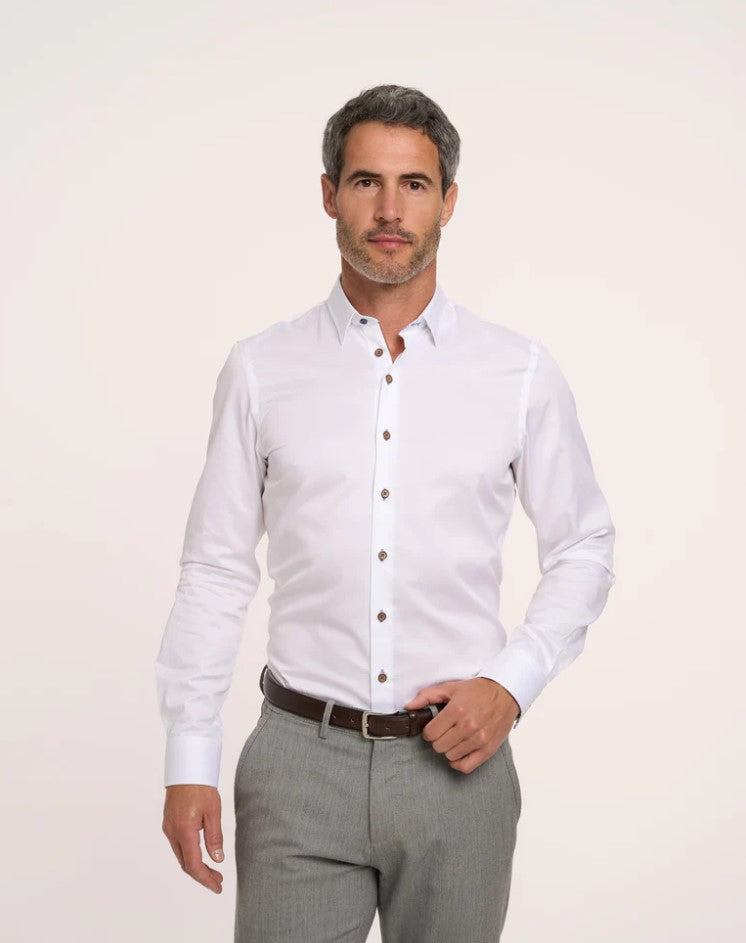 Hemden lange mouw wit R2 Amsterdam