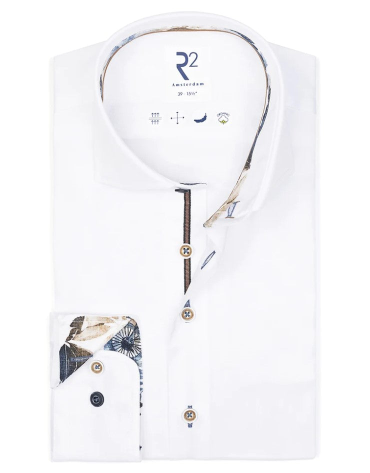 Hemden lange mouw wit R2 Amsterdam