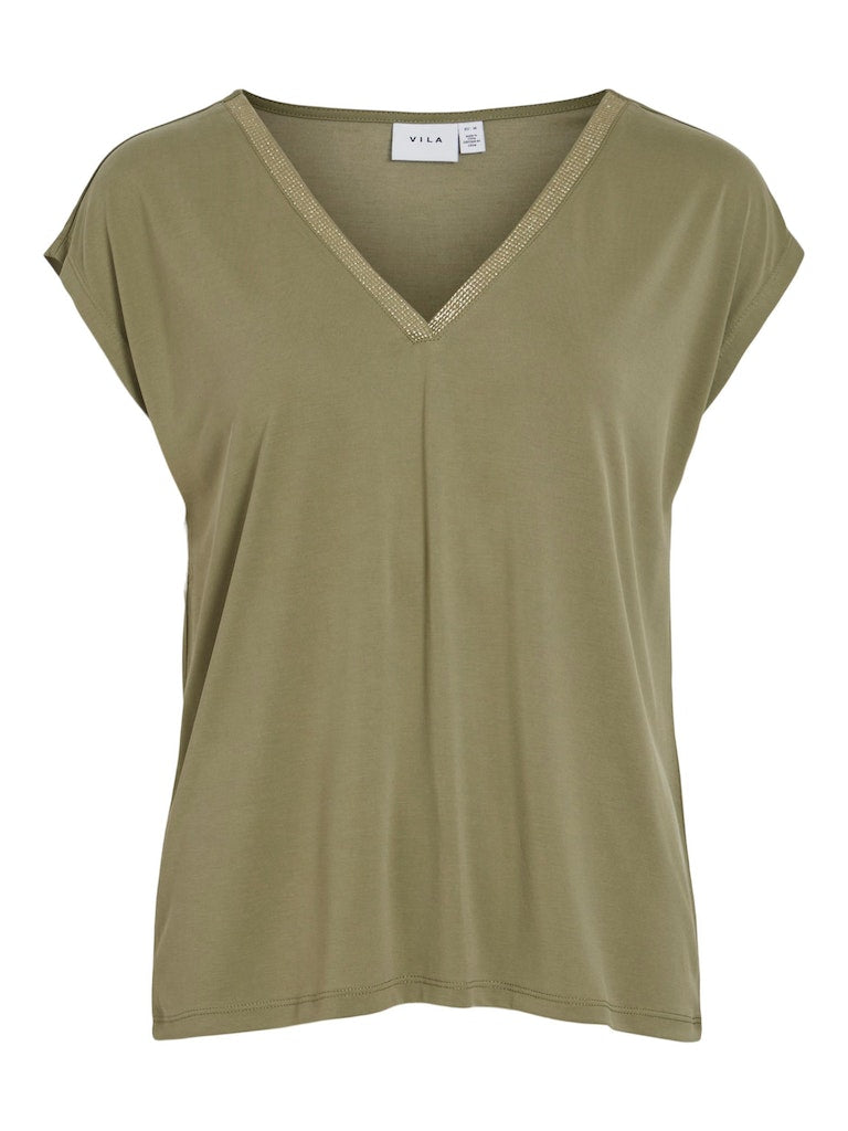 T-shirts korte mouw groen VILA