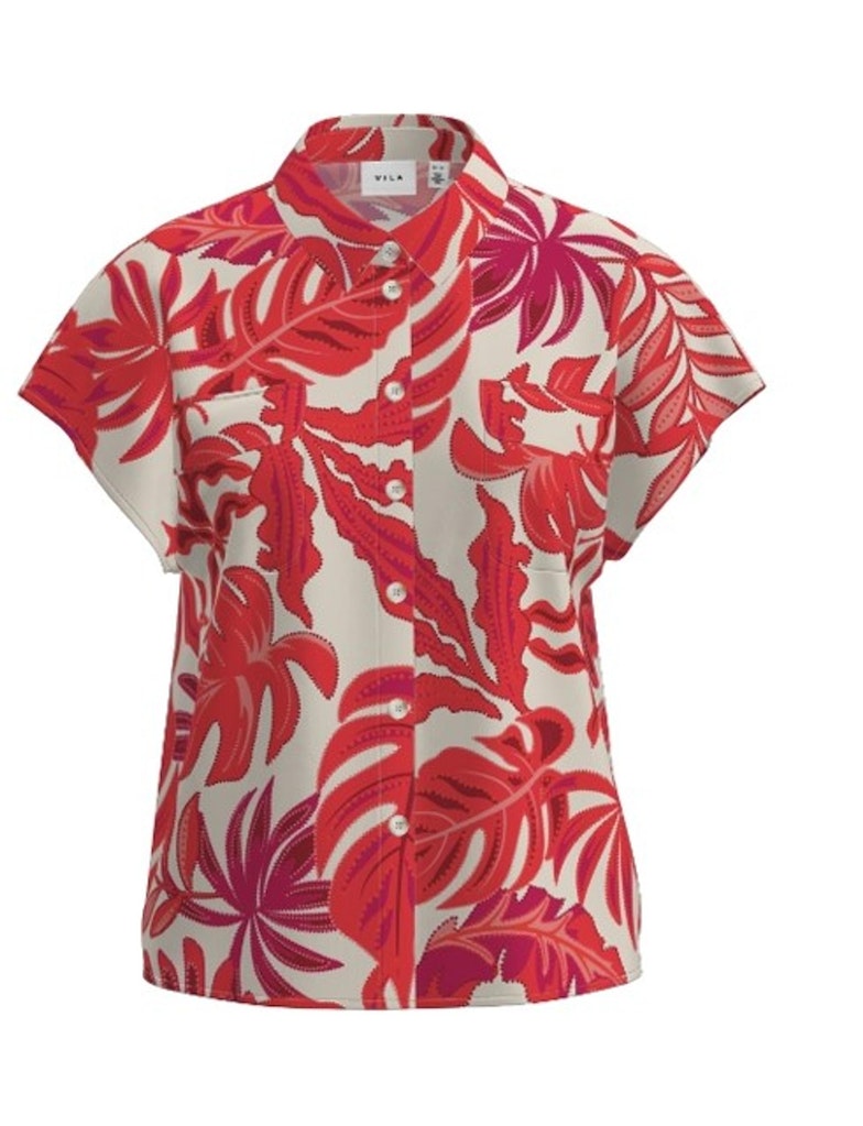 Blouses korte mouw rood VILA