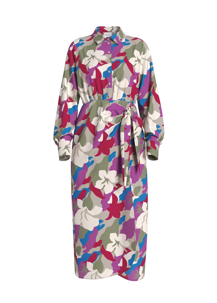 Jurken lange mouw multicolor VILA