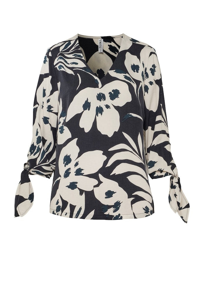 Blouses lange mouw zwart TONI