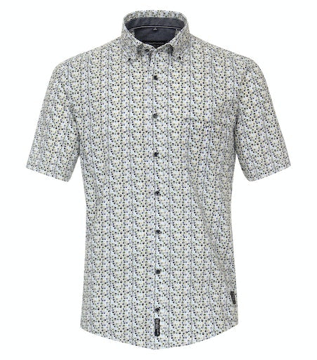 Hemden korte mouw blauw Casa Moda