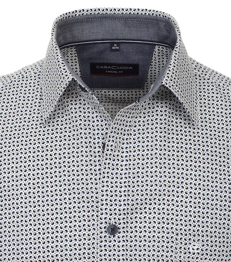 Hemden korte mouw blauw Casa Moda