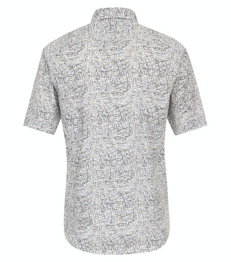 Hemden korte mouw blauw Casa Moda