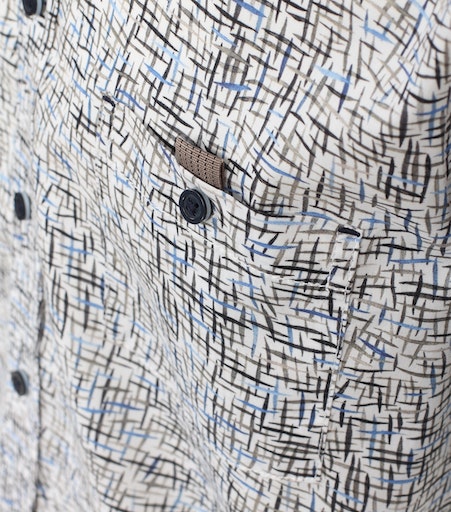 Hemden korte mouw blauw Casa Moda