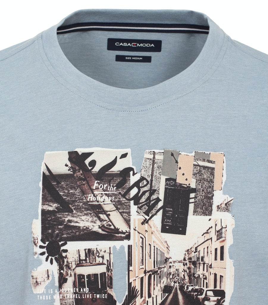 T-shirts korte mouw blauw Casa Moda