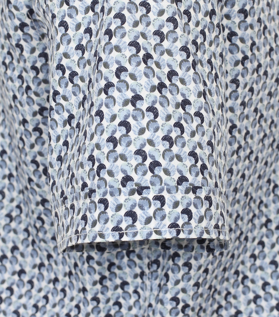 Hemden korte mouw blauw Casa Moda